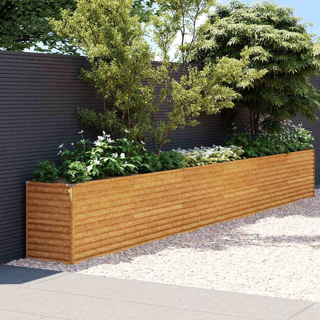 Vidaxl Planter a augmenté 578x50x69 cm Cortenstaal