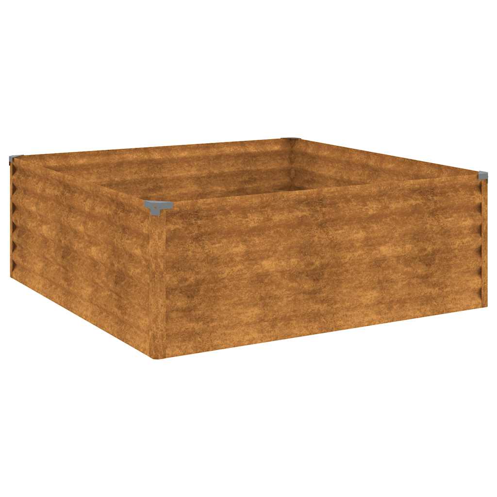 Vidaxl Planter élevé 100x100x36 cm Cortenstaal