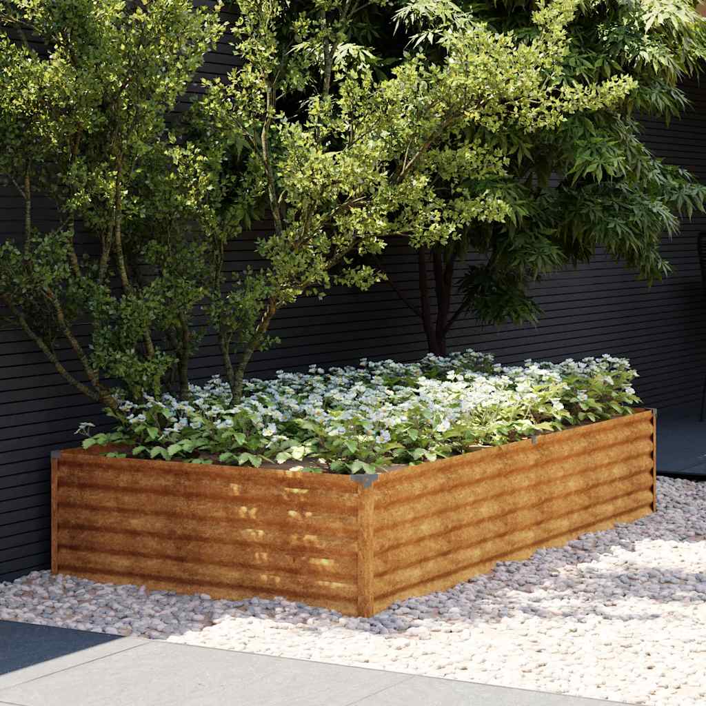 Vidaxl Planter surélevé 195x100x36 cm Cortenstaal