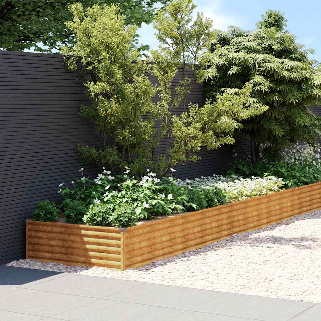 Vidaxl Planter a augmenté le 960x100x36 cm Cortenstaal