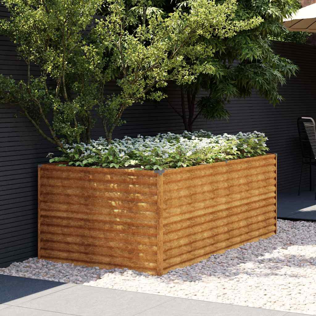 VidaXL jardinière surélevée 196x100x69 cm acier corten