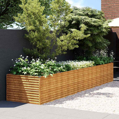 VidaXL jardinière surélevée 479x100x69 cm acier corten