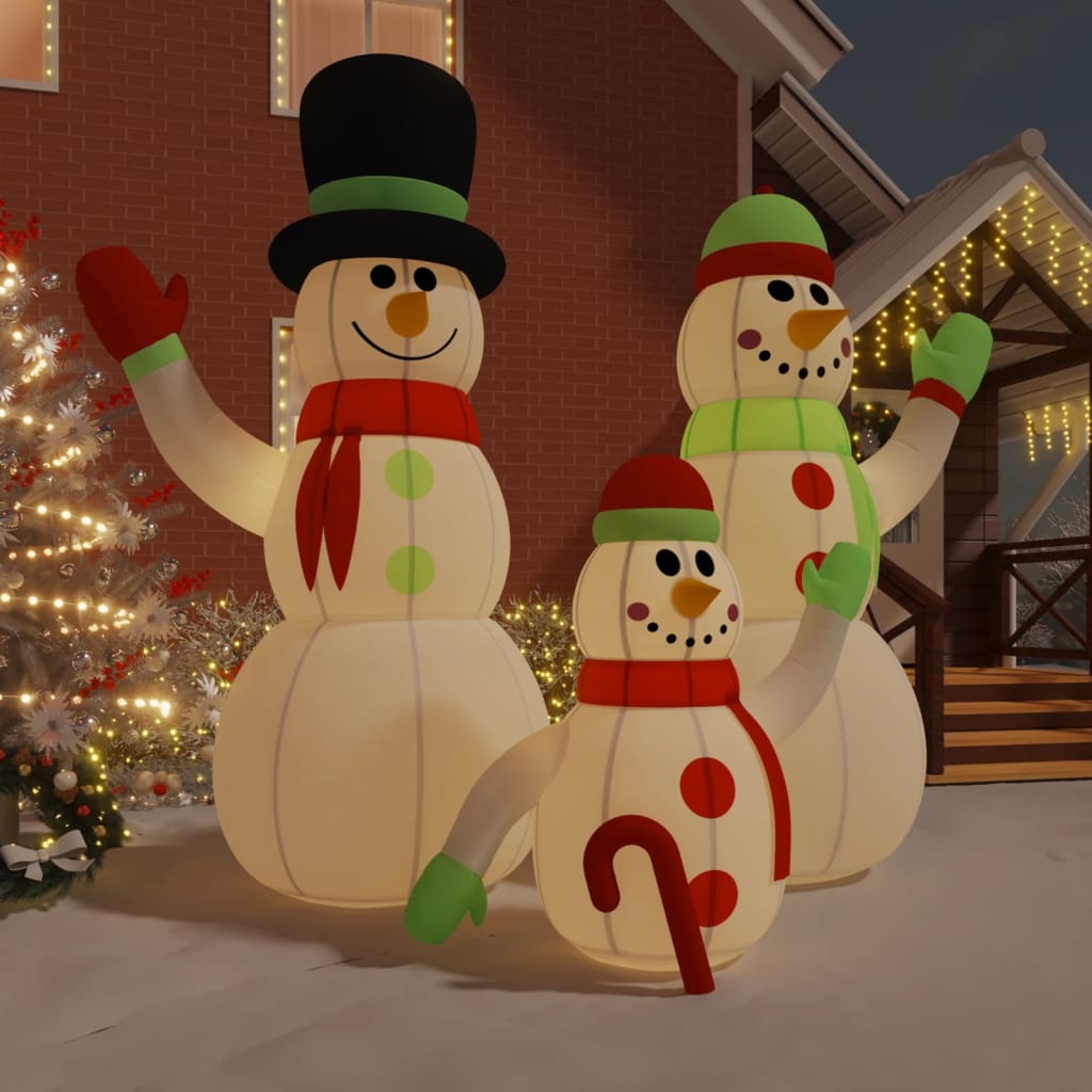 Vidaxl Snowman gonflable avec des LED 500 cm