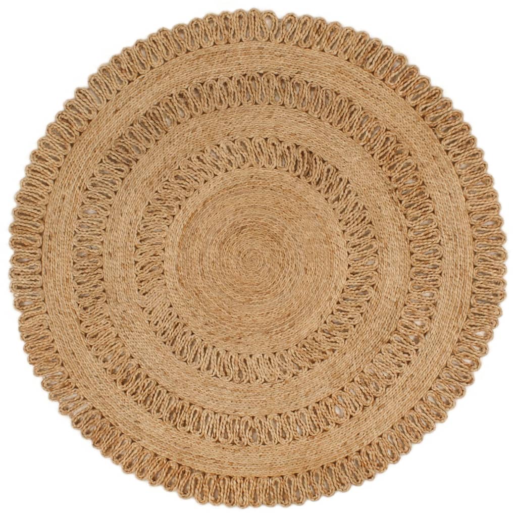 Tapis vidaxl autour de 120 cm de jute tressée
