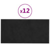 Panneaux muraux vidaxl 12 st 2,16 m² 60x30 cm en velours noir