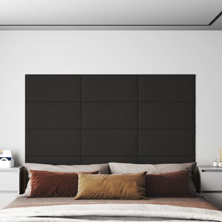 Panneaux muraux vidaxl 12 st 2,16 m² 60x30 cm en velours noir