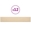 Panneaux muraux Vidaxl 12 PCS 1,62 m² 90x15 cm Crème de tissu -Colore