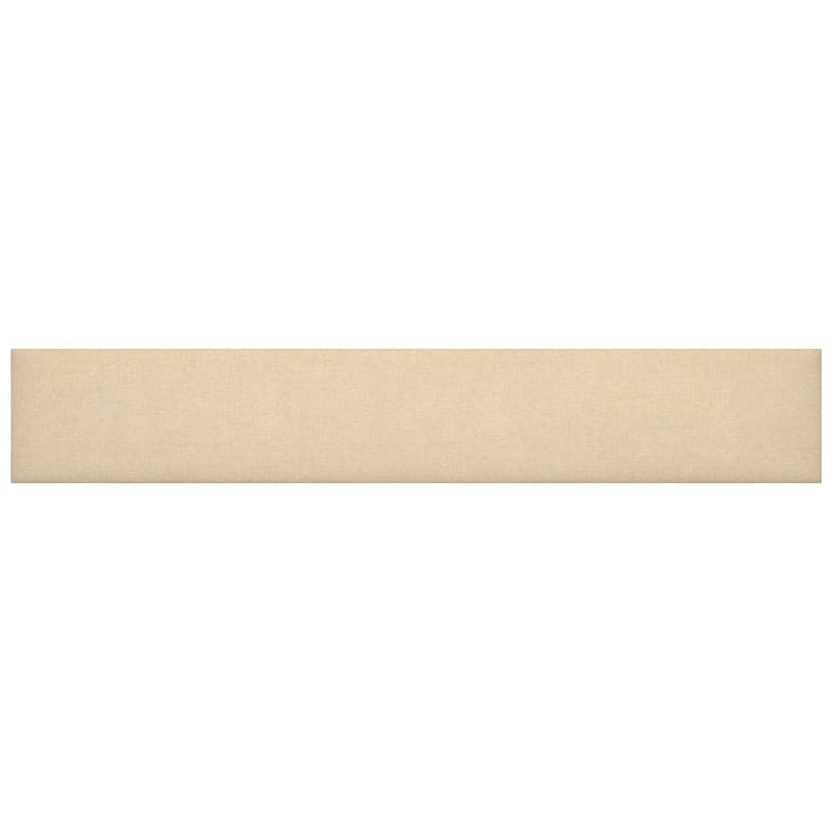 Panneaux muraux Vidaxl 12 PCS 1,62 m² 90x15 cm Crème de tissu -Colore