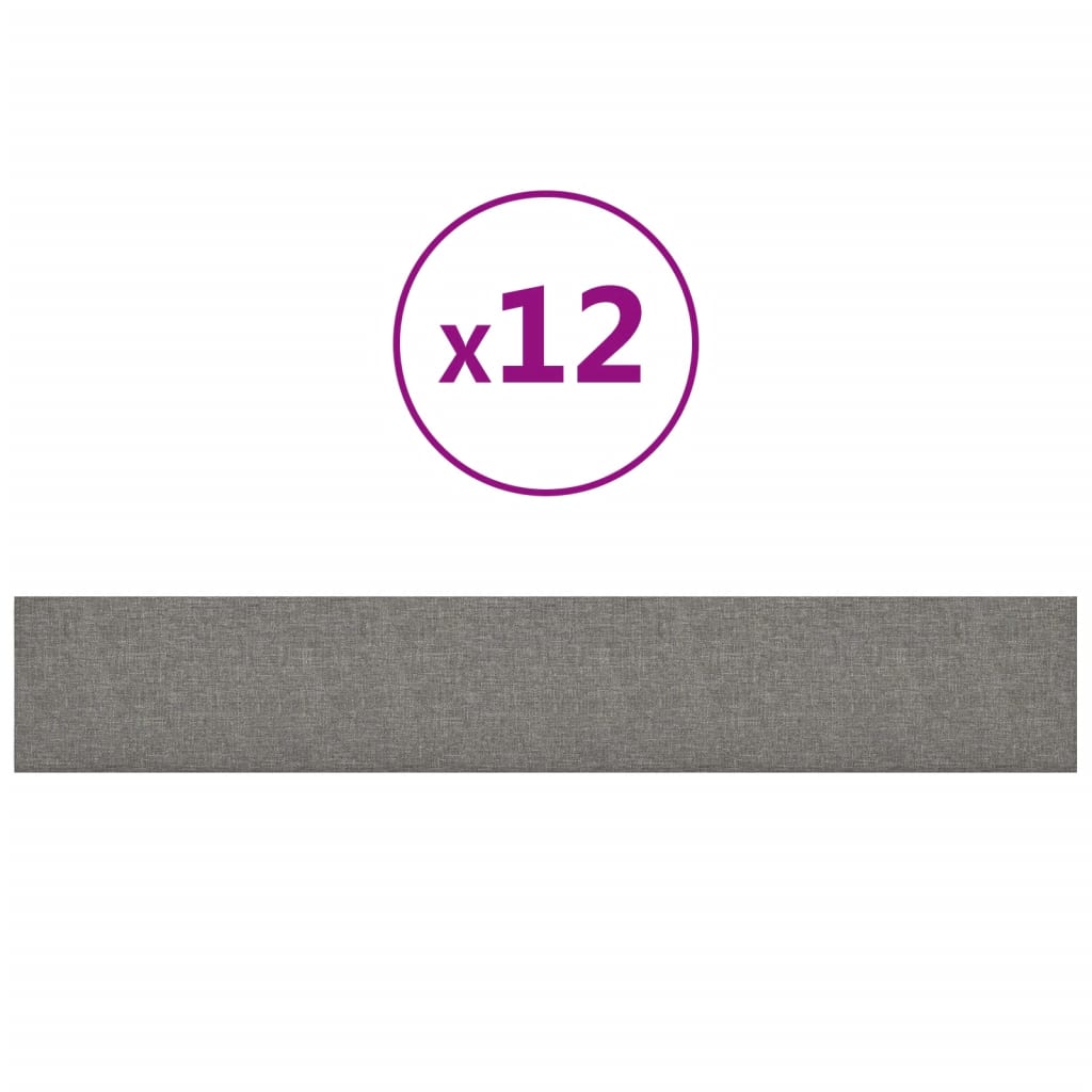 Panneaux muraux Vidaxl 12 ST 1,62 m² 90x15 cm Gris clair