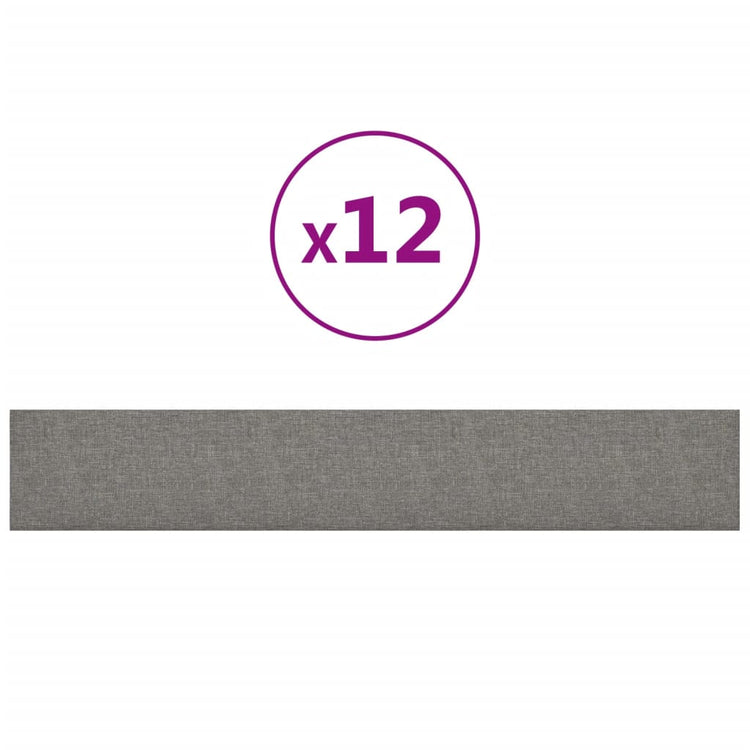 Panneaux muraux Vidaxl 12 ST 1,62 m² 90x15 cm Gris clair