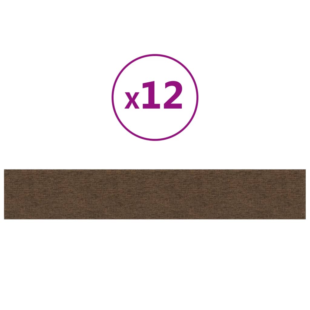 Panneaux muraux Vidaxl 12 ST 1,62 m² 90x15 cm Brown