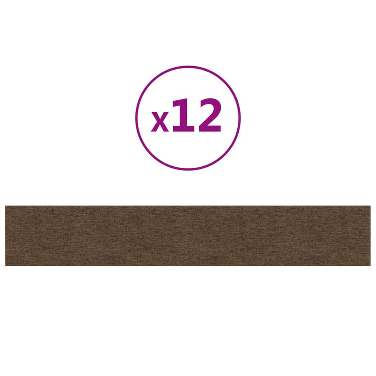 Panneaux muraux Vidaxl 12 ST 1,62 m² 90x15 cm Brown