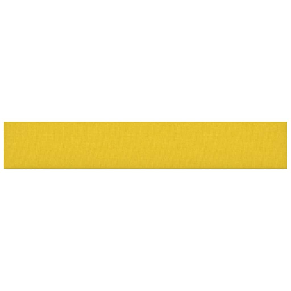 Panneaux muraux Vidaxl 12 ST 1,62 m² 90x15 cm Tissu jaune clair