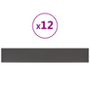 Panneaux muraux Vidaxl 12 st 1,62 m² 90x15 cm en cuir artificiel gris