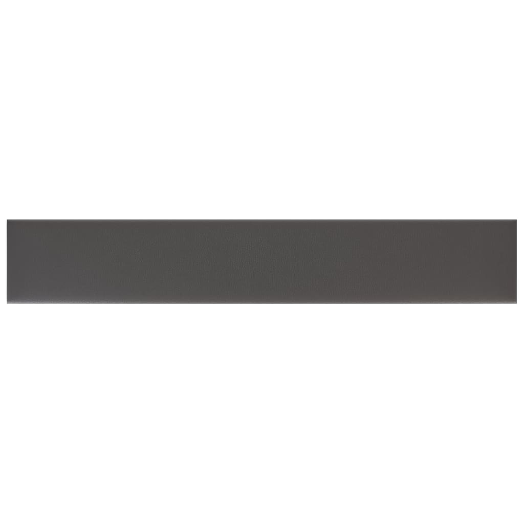 Panneaux muraux Vidaxl 12 st 1,62 m² 90x15 cm en cuir artificiel gris