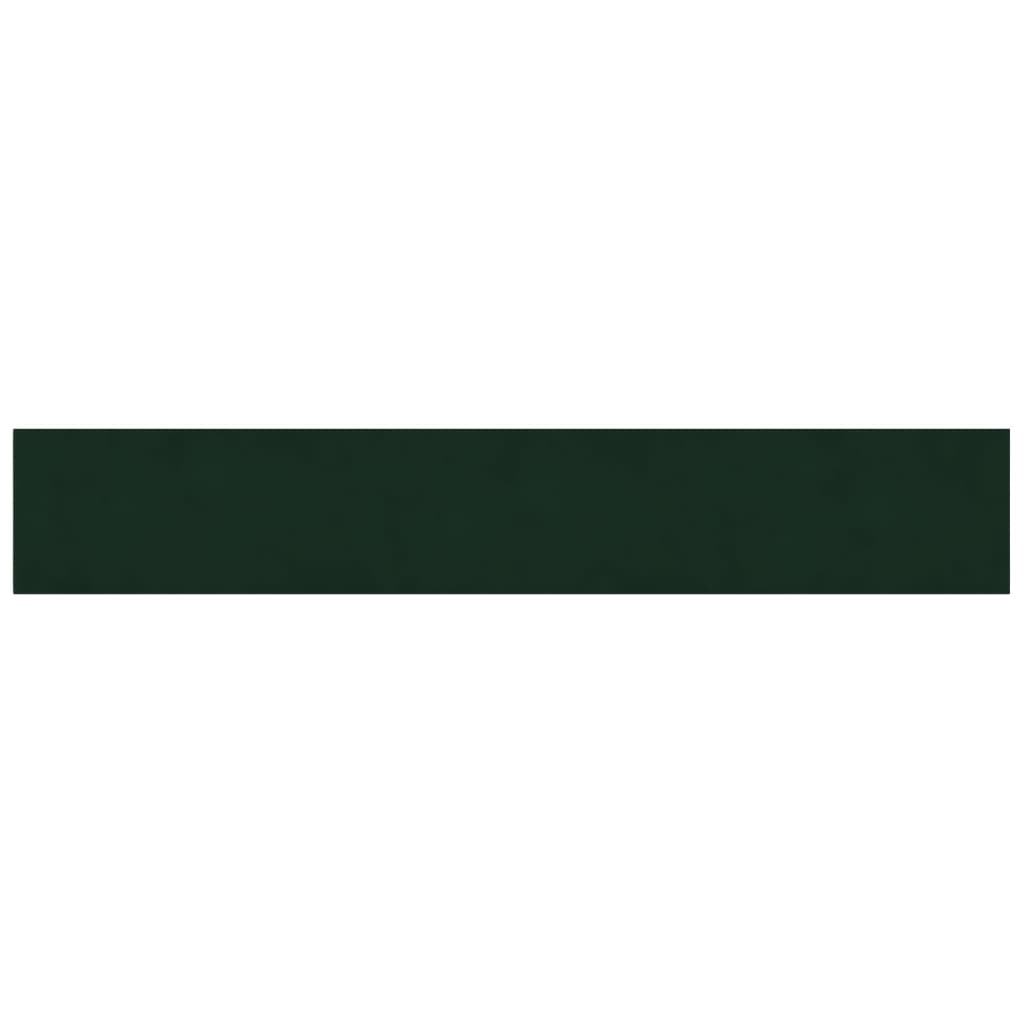 Panneaux muraux vidaxl 12 st 1,62 m² 90x15 cm en velours vert foncé