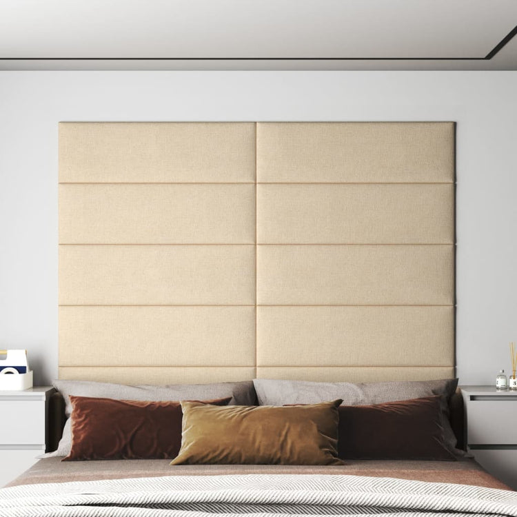 Panneaux muraux Vidaxl 12 ST 3,24 m² 90x30 cm Crème en tissu -Colore