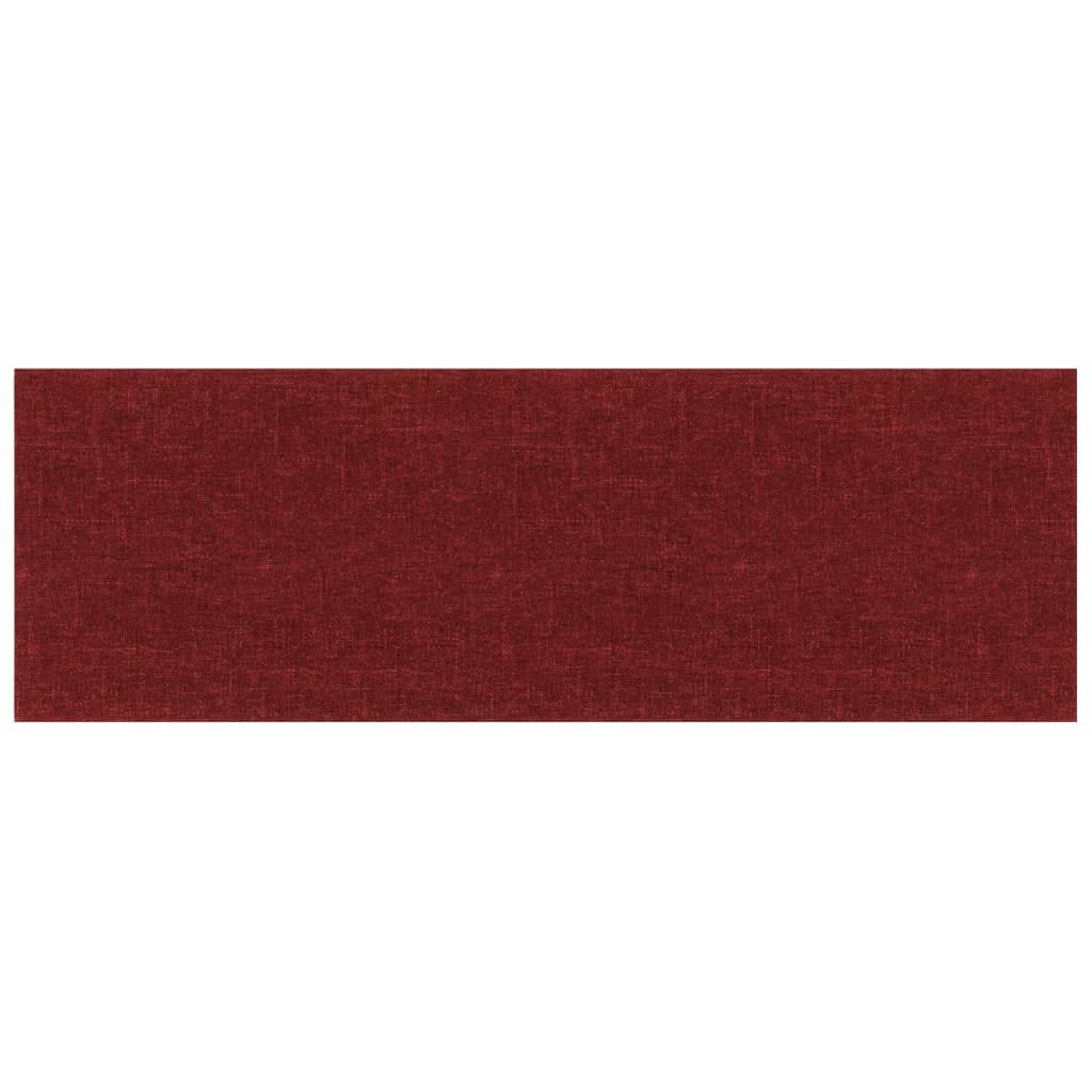 Panneaux muraux Vidaxl 12 ST 3,24 m² 90x30 cm Vin de tissu rouge