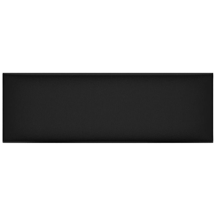 Panneaux muraux vidaxl 12 st 3,24 m² 90x30 cm en cuir artificiel noir