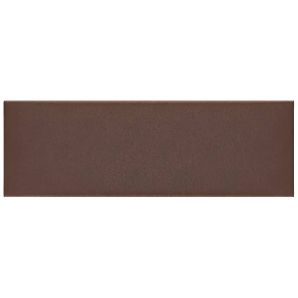 Panneaux muraux vidaxl 12 st 3,24 m² 90x30 cm en cuir artificiel marron
