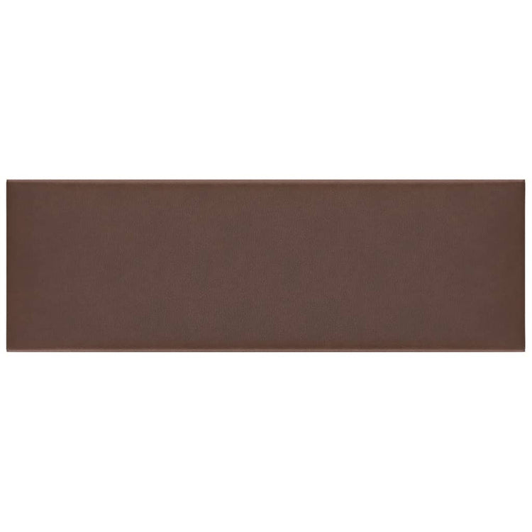Panneaux muraux vidaxl 12 st 3,24 m² 90x30 cm en cuir artificiel marron