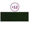 Panneaux muraux Vidaxl 12 ST 3,24 m² 90x30 cm Velvet vert foncé