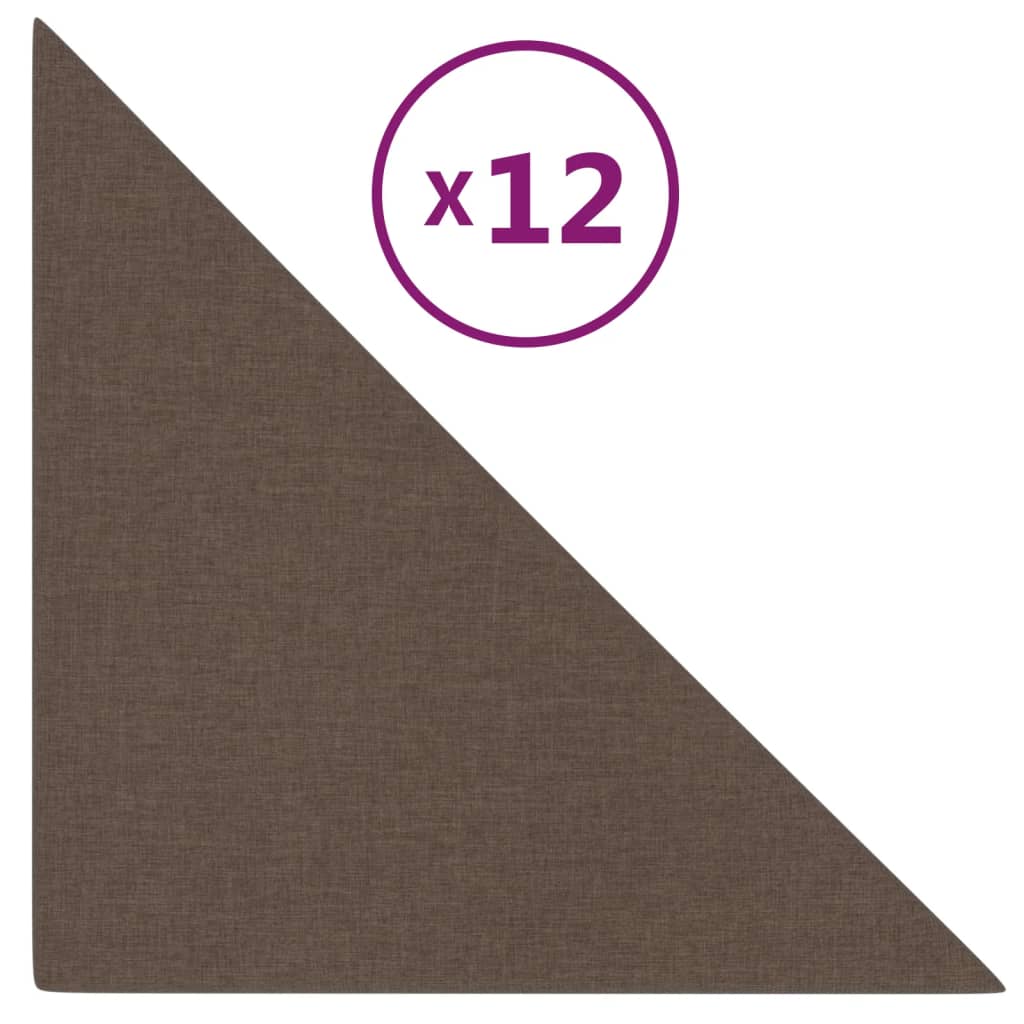 Panneaux muraux Vidaxl 12 PCS 0,54 m² 30x30 cm Brown