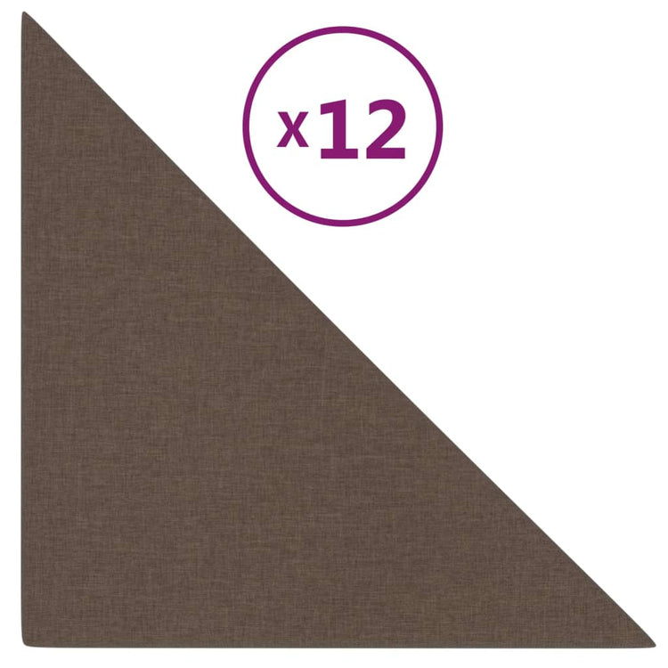 Panneaux muraux Vidaxl 12 PCS 0,54 m² 30x30 cm Brown