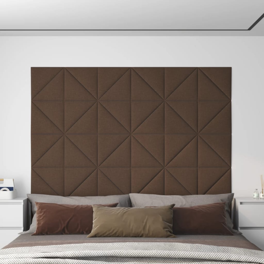 Panneaux muraux Vidaxl 12 PCS 0,54 m² 30x30 cm Brown