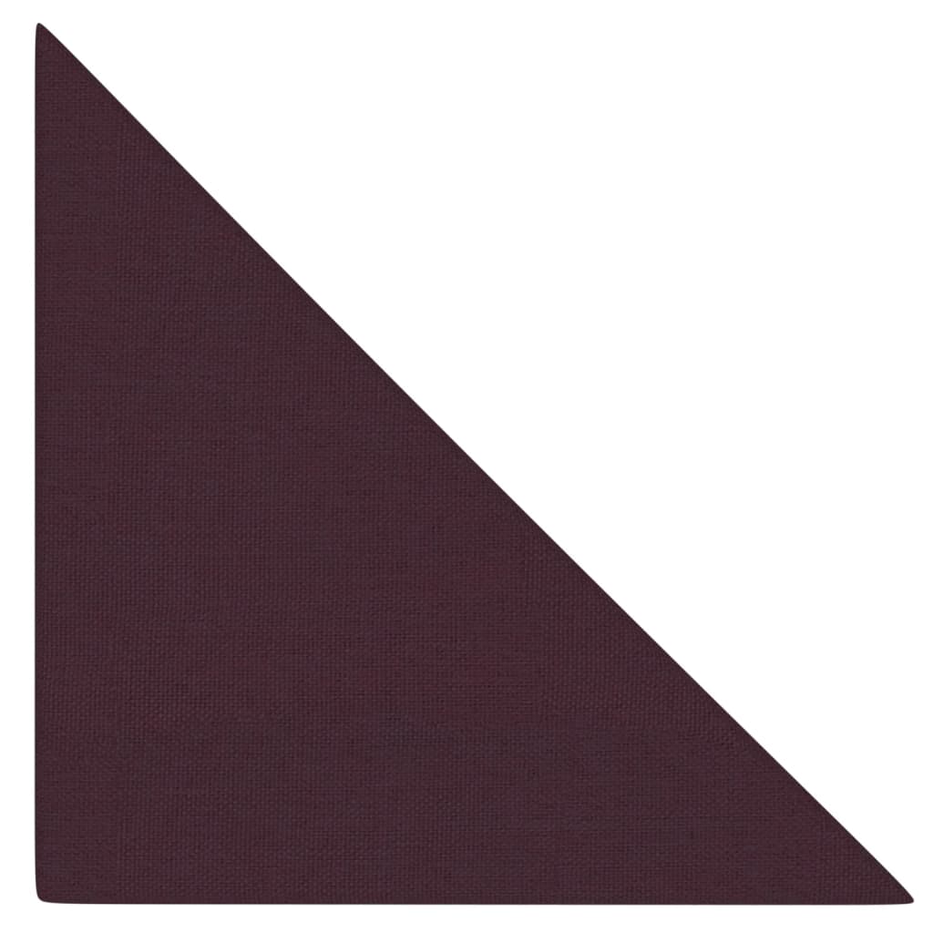 Panneaux muraux vidaxl 12 pcs 0,54 m² 30x30 cm tissu violet