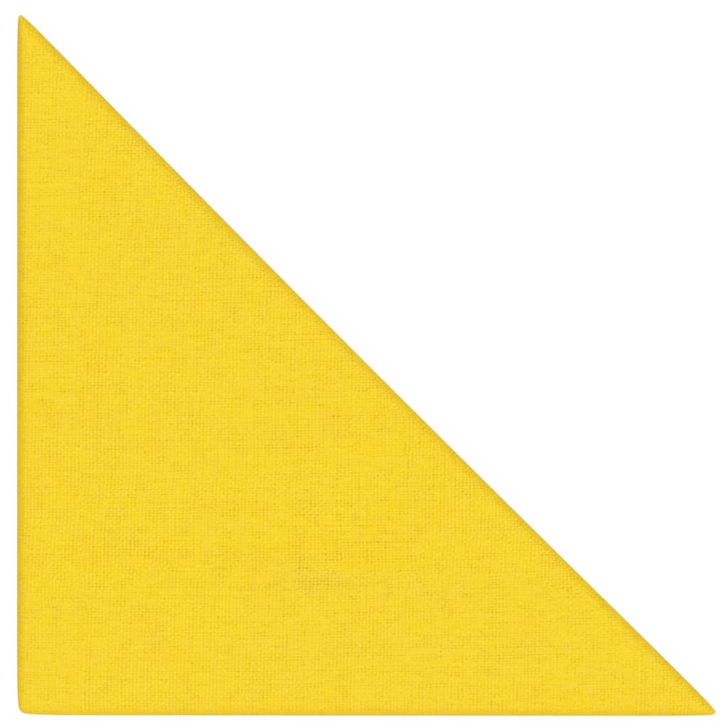Panneaux muraux vidaxl 12 pcs 0,54 m² 30x30 cm Tissu jaune clair