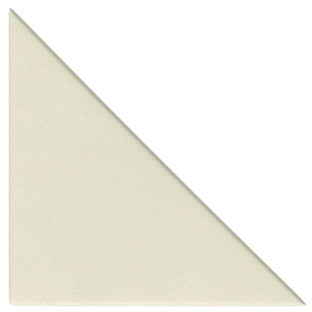 Panneaux muraux Vidaxl 12 PCS 0,54 m² 30x30 cm Crème en cuir artificiel -Colore