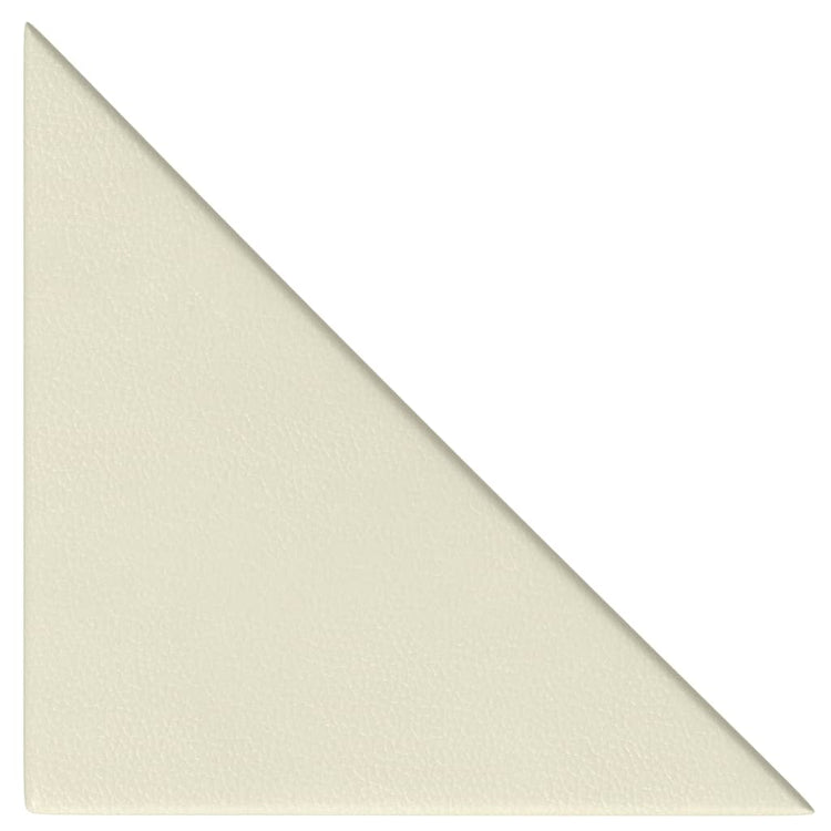Panneaux muraux Vidaxl 12 PCS 0,54 m² 30x30 cm Crème en cuir artificiel -Colore