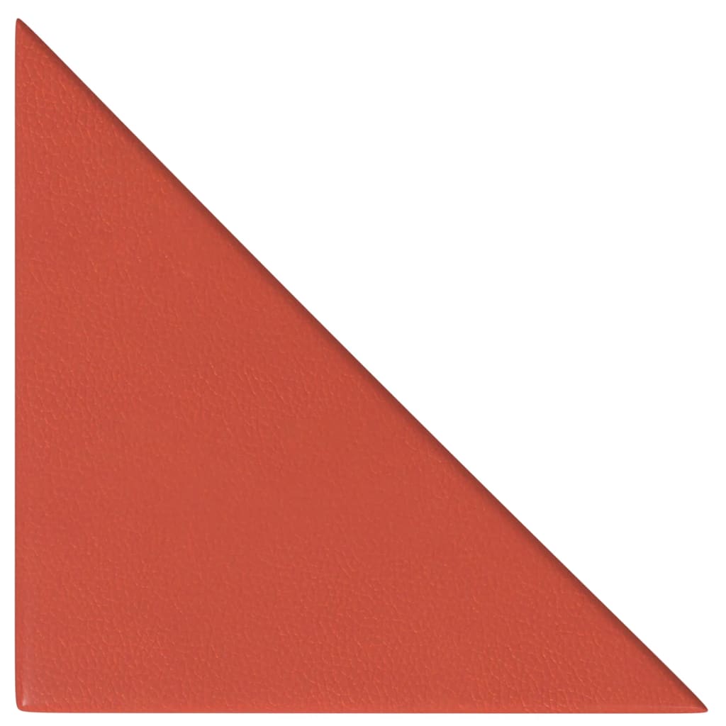 Panneaux muraux vidaxl 12 pcs 0,54 m² 30x30 cm en cuir artificiel rouge