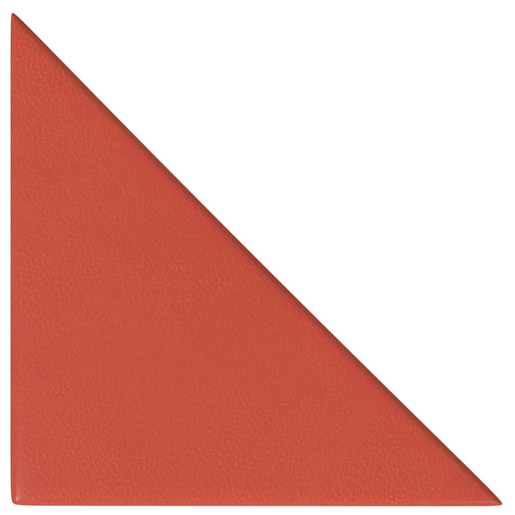 Panneaux muraux vidaxl 12 pcs 0,54 m² 30x30 cm en cuir artificiel rouge
