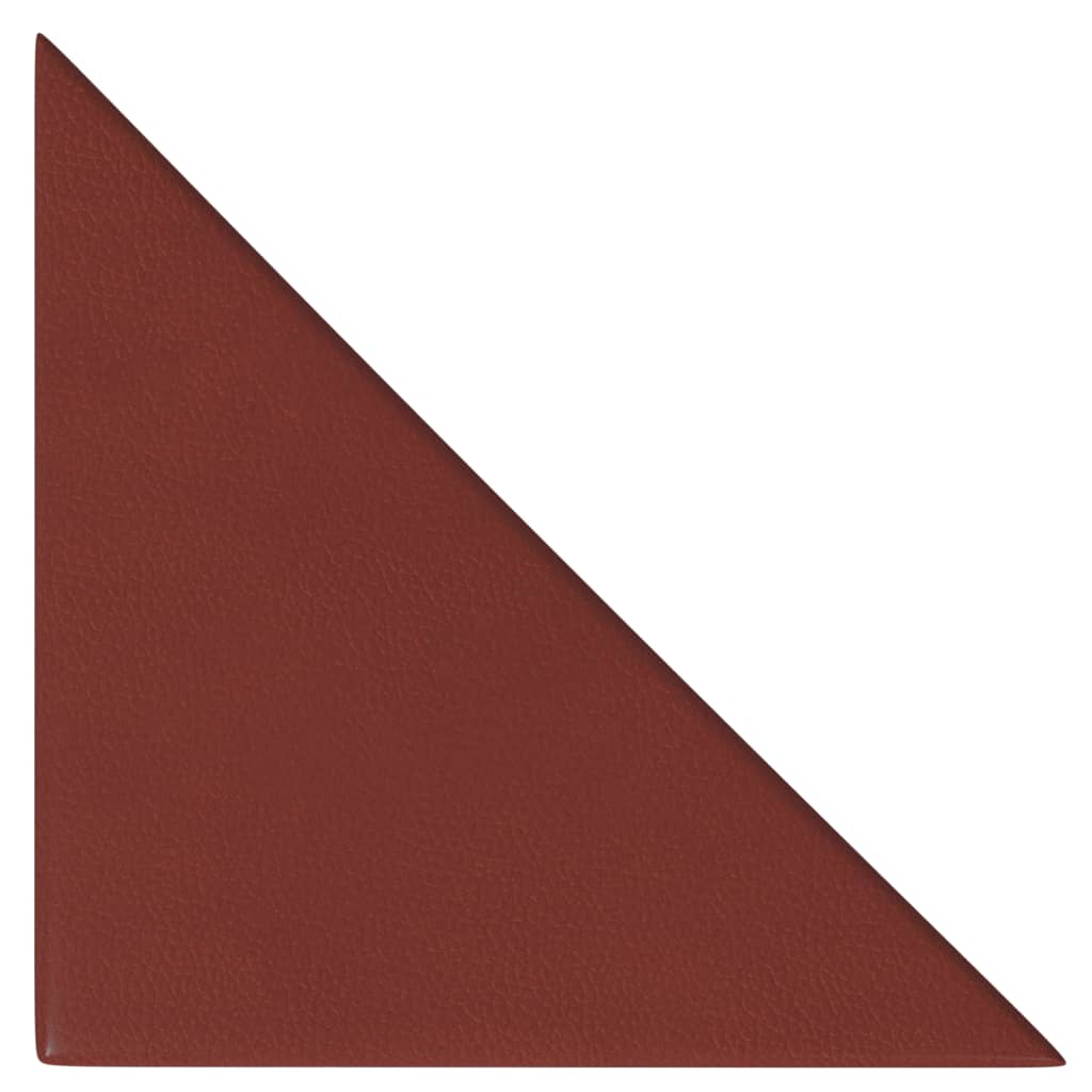 Panneaux muraux vidaxl 12 pcs 0,54 m² 30x30 cm Vin en cuir artificiel rouge
