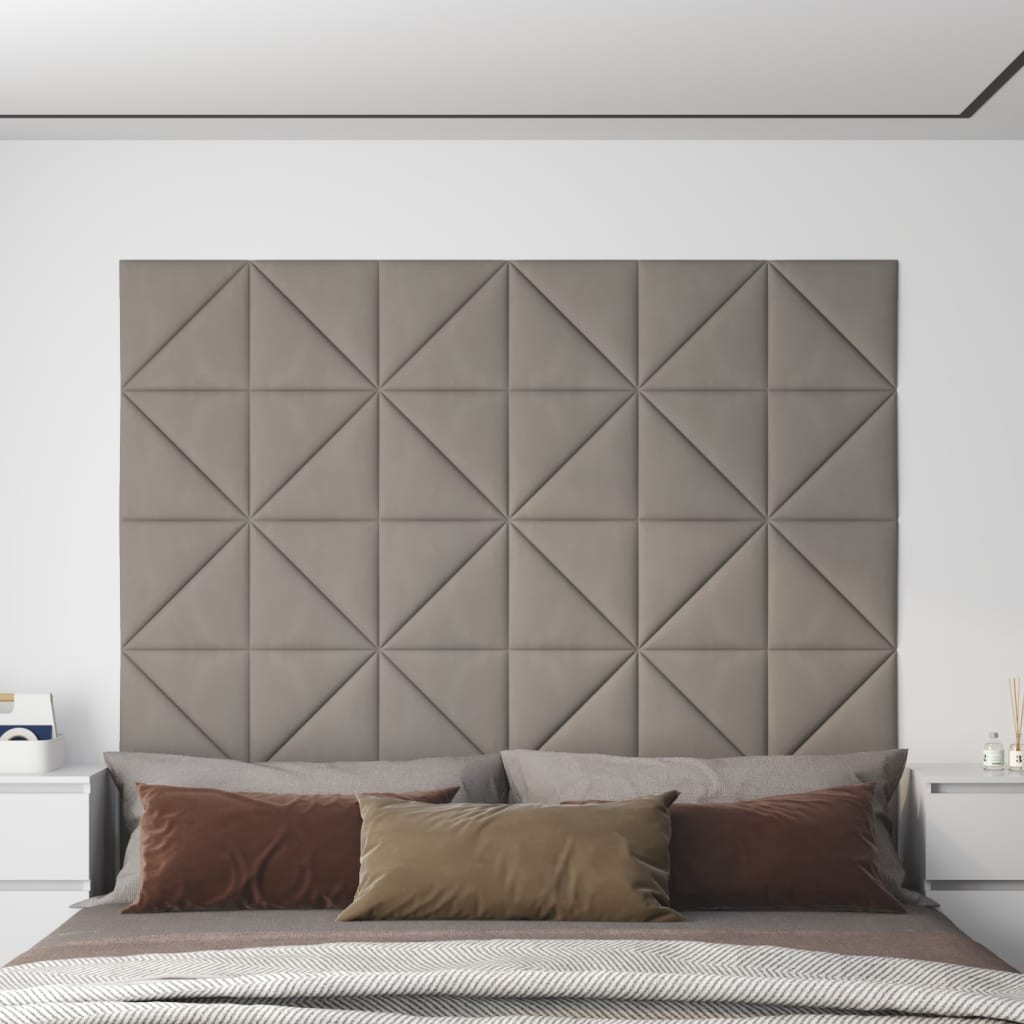 Panneaux muraux vidaxl 12 pcs 0,54 m² 30x30 cm en velours gris clair