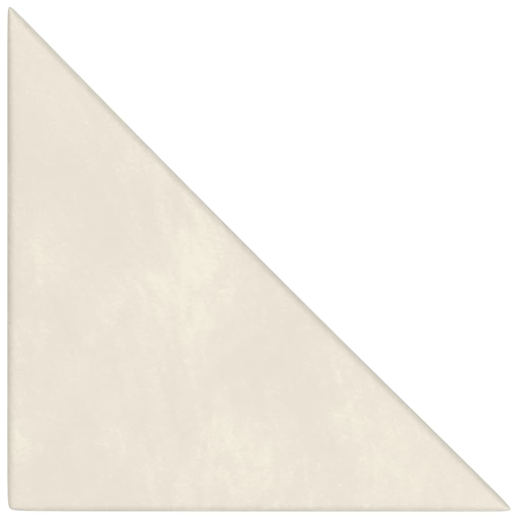 Panneaux muraux Vidaxl 12 PCS 0,54 m² 30x30 cm Crème en velours -colore