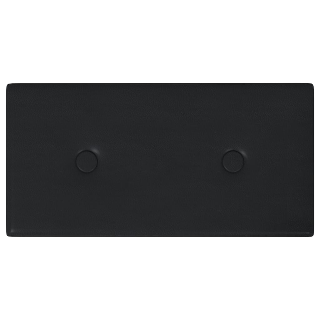 Panneaux muraux vidaxl 12 pcs 0,54 m² 30x15 cm en cuir artificiel noir