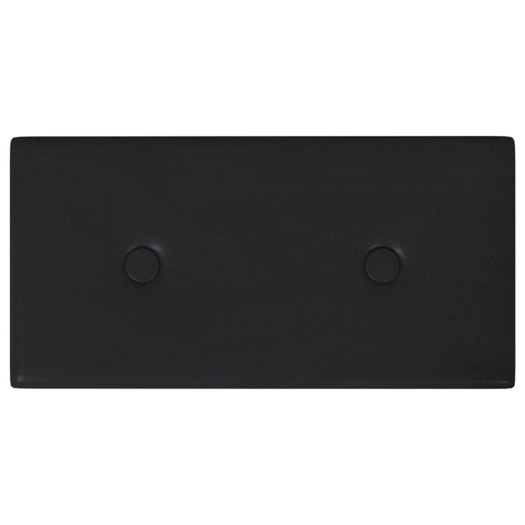 Panneaux muraux vidaxl 12 pcs 0,54 m² 30x15 cm en cuir artificiel noir