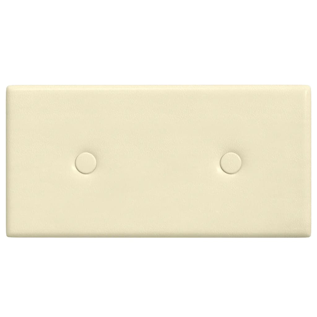 Panneaux muraux Vidaxl 12 PCS 0,54 m² 30x15 cm Crème en cuir artificiel -Colored