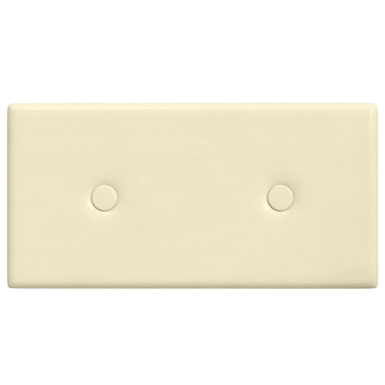 Panneaux muraux Vidaxl 12 PCS 0,54 m² 30x15 cm Crème en cuir artificiel -Colored