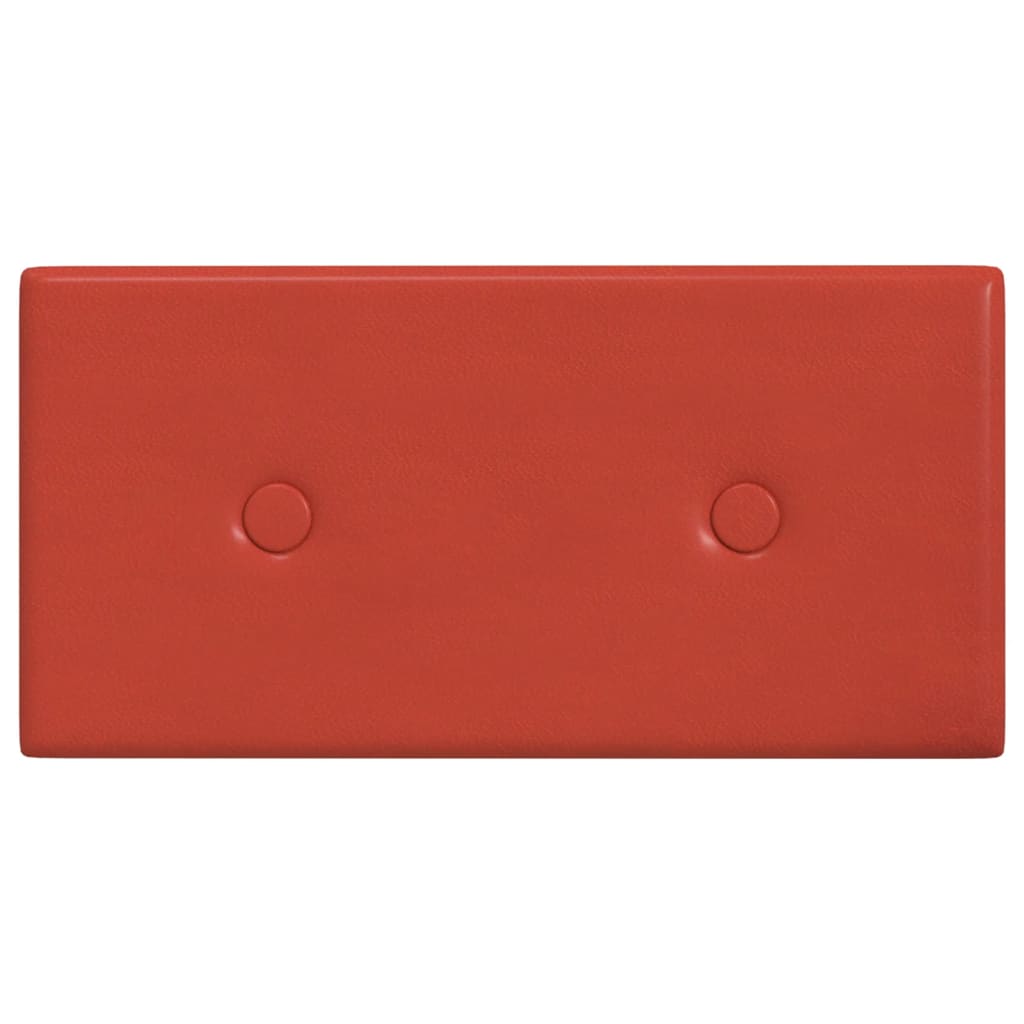 Panneaux muraux vidaxl 12 pcs 0,54 m² 30x15 cm en cuir artificiel rouge