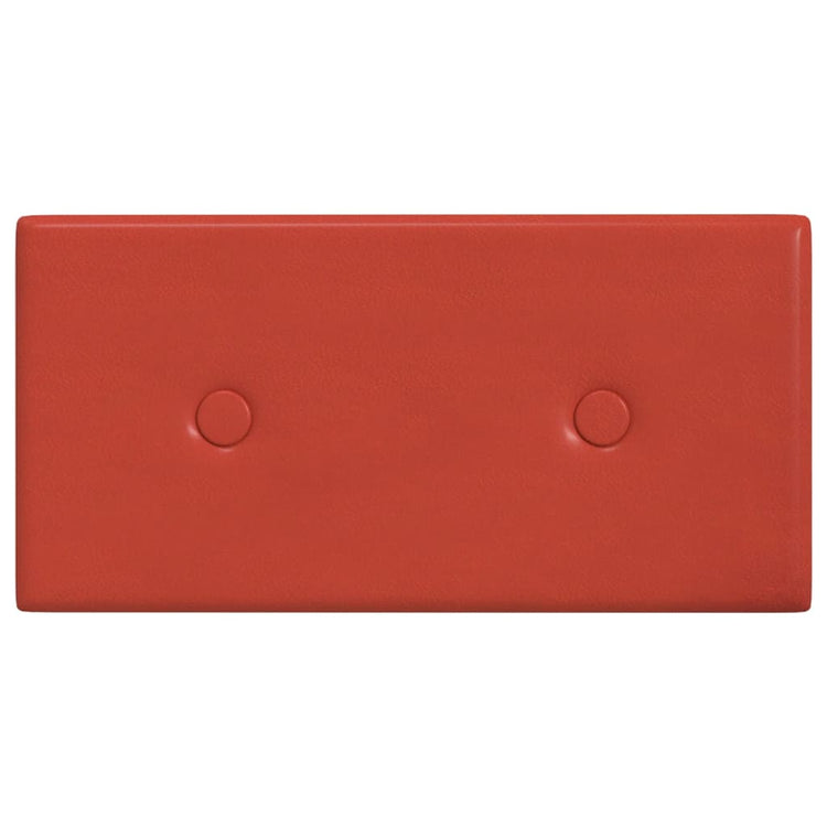Panneaux muraux vidaxl 12 pcs 0,54 m² 30x15 cm en cuir artificiel rouge