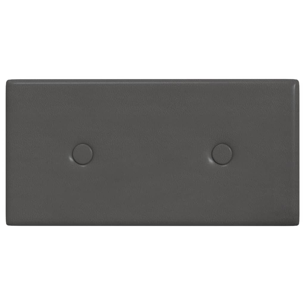 Panneaux muraux vidaxl 12 pcs 0,54 m² 30x15 cm en cuir artificiel gris