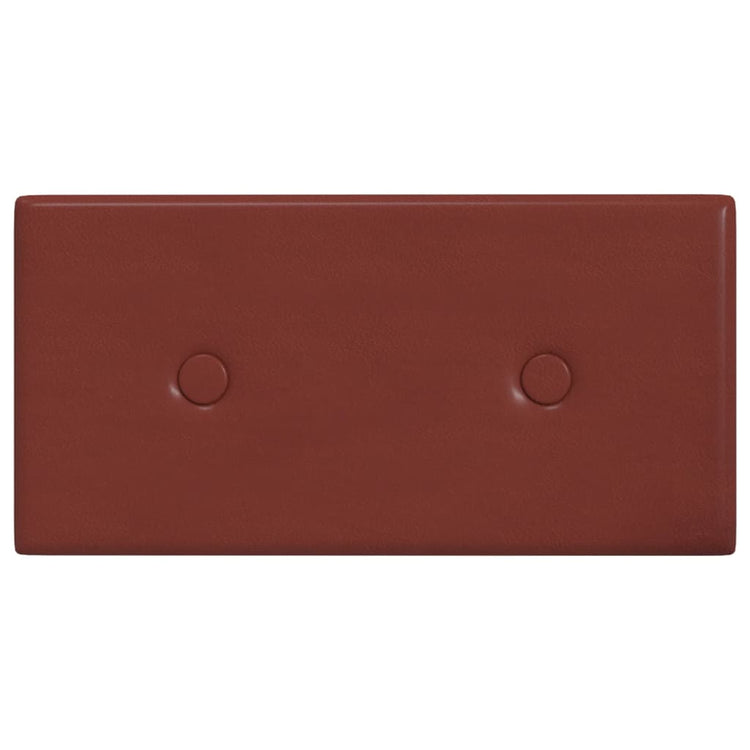 Panneaux muraux vidaxl 12 pcs 0,54 m² 30x15 cm Vin en cuir artificiel rouge
