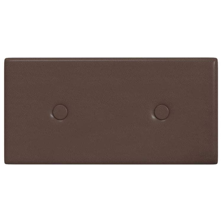 Panneaux muraux vidaxl 12 pcs 0,54 m² 30x15 cm en cuir artificiel marron