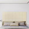 Panneaux muraux Vidaxl 12 ST 1,08 m² 30x30 cm Crème en cuir artificiel -Colored