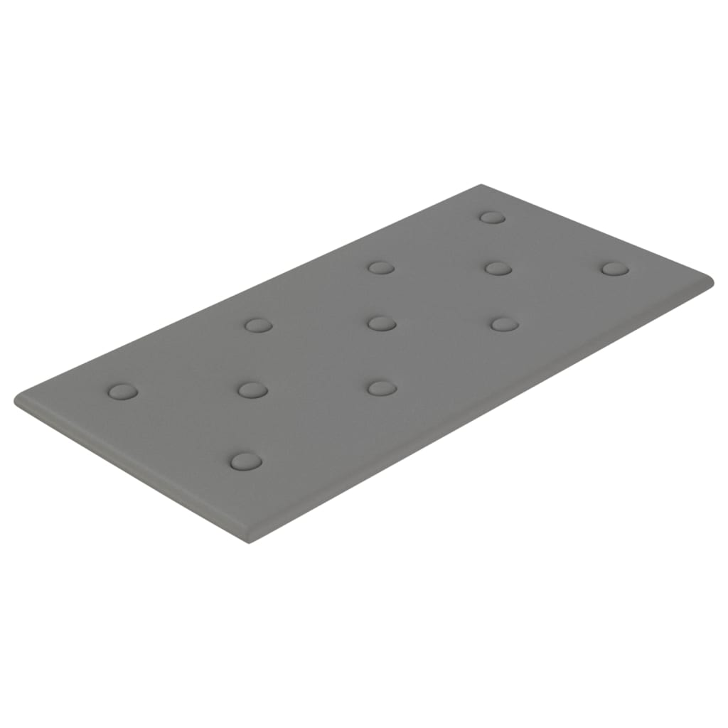 Panneaux muraux Vidaxl 12 st 2,16 m² 60x30 cm en cuir artificiel gris