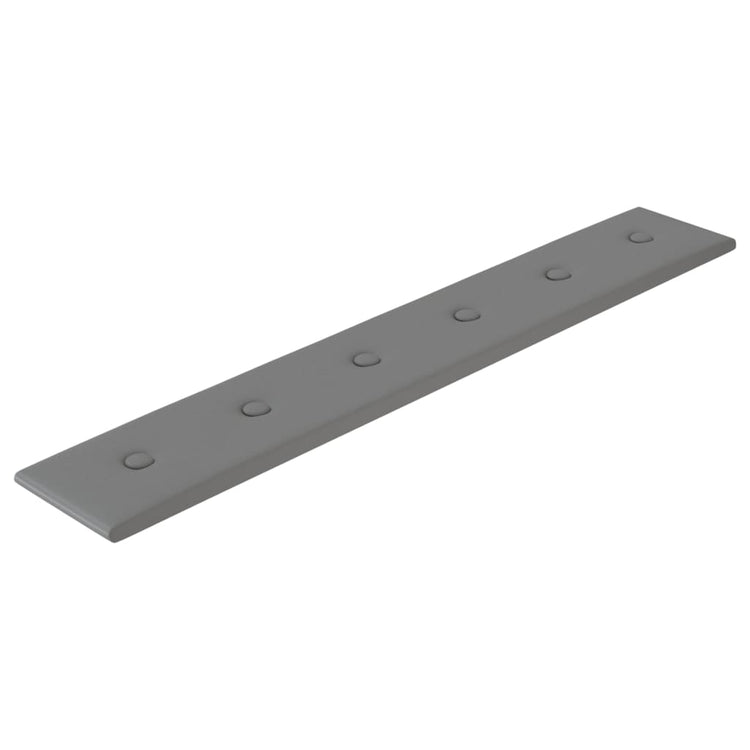 Panneaux muraux Vidaxl 12 st 1,62 m² 90x15 cm en cuir artificiel gris